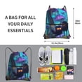 thumbnail image 2 of Easygdp Cute Fuzzy Fantasy Creatures Drawstring Backpack Gym Bag,Sport Gym Sackpack,Gym Sack with Side Pocket for Men Women, 2 of 6