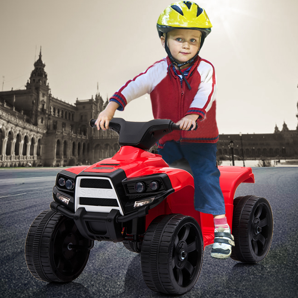 6V Ride on ATV Quad, YOFE Ride on Toy Car with Power 4 Wheels, LED