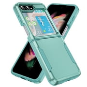 TECH CIRCLE for Samsung Galaxy Z Flip 5 Case, Slim Hybrid 2-In-1 Hard PC Soft TPU Dual Layer Heavy Duty Rugged Shockproof Protective Lightweight Case for Samsung Galaxy Z Flip 5,Green