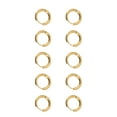 thumbnail image 1 of Pendientes de aro de acero inoxidable, 10 piezas de pendientes de aro, pendientes de acero inoxidable dorados, accesorios, pendientes sencillos, diseño revolucionario, 1 of 14