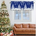 thumbnail image 2 of Christmas Valance for Windows,Christmas Winter Snowflakes Blue Xmas Ball Ornaments White Xmas Tree Window Treatments 1 Panel Short Curtains for Kitchen Windows Bathroom Bedroom,54 x 18 Inch, 2 of 6