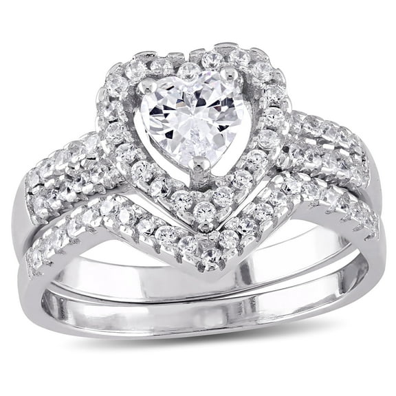 Everly Women's Cubic Zirconia Sterling Silver Bridal Set