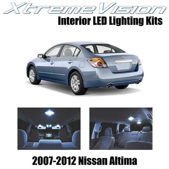 XtremeVision LED for Nissan Altima Sedan 2007-2012 (10 Pieces) Cool White Premium Interior LED Kit Package Installation Tool Tool