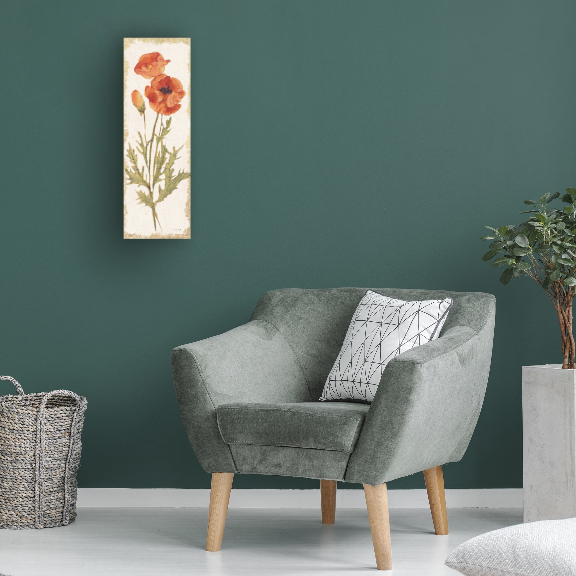 Cheri Blum 'Poppy Panel Light' Canvas Art