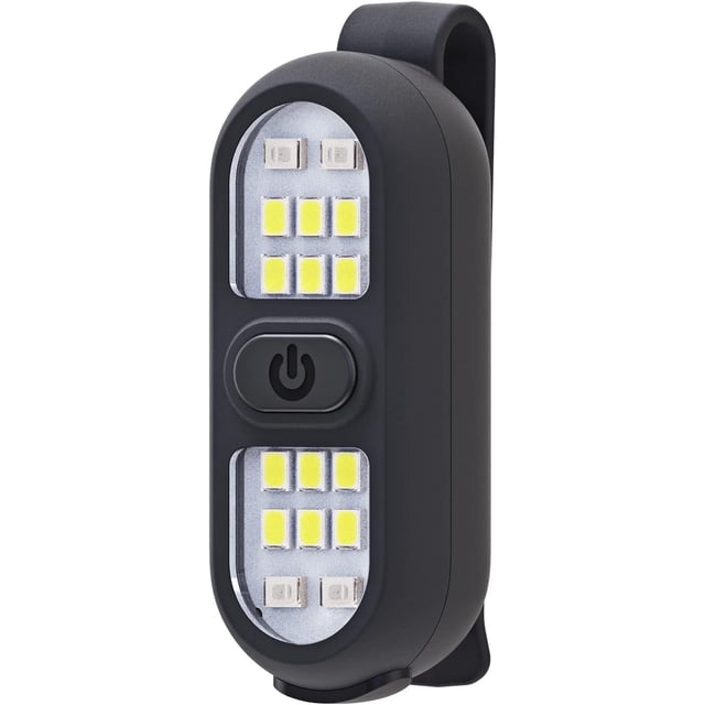 HUGFEGWE Clip on Flashlight, Running Light for Runners Rechargeable Safety Lights for Walking at Night Hands Free Flashlight Portable LED Work Light Warning Flashing Camping Hiking Walking AZ824-5183