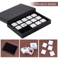 thumbnail image 4 of 1 Set Rectangle Paper Loose Diamond Organizer Trays with 15Pcs Square Clear Window Plastic Loose Diamond Storage Boxes Sets with Sponge Inside for Jewelry Cabochons Displays, 4 of 6