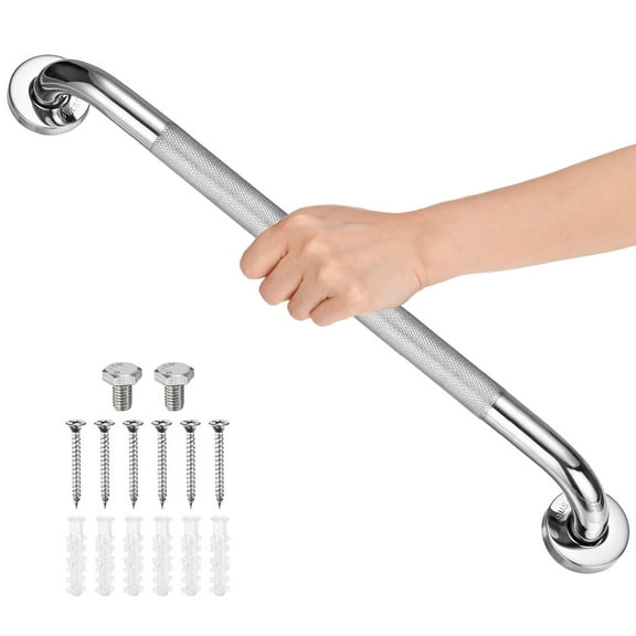 20 Inch Anti Slip Grab Bars for Bathtubs and Showers, Safety Handicap Shower Handle for Bathroom/Toilet [Chrome]