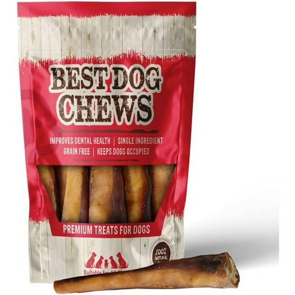 Best Dog Chews - Premium Super Jumbo Bully Sticks - 6" (3 Count, 41-55g) - Natural Thick Dog Treat - Long Lasting & Nutrient-Rich - Grass Fed Beef - Perfect for All Breeds and Puppies