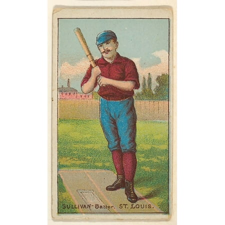Sullivan Batter St Louis from the Gold Coin series (N284) for Gold Coin Chewing Tobacco Poster Print (18 x (Best Way To Quit Chewing Tobacco)