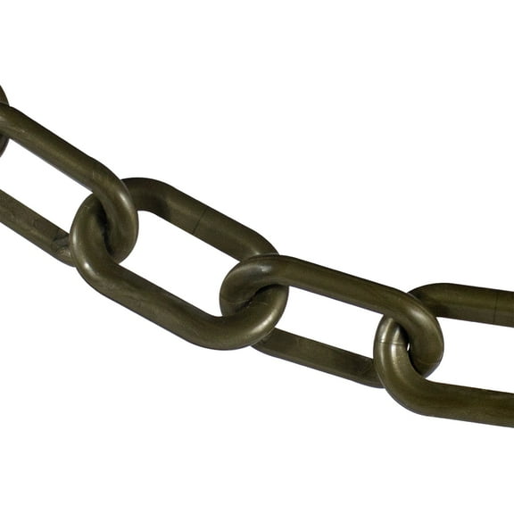 3 Inch x 100 Feet Khaki Gold Plastic Safety Chain