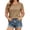 Khaki, variant on MEZZALL Women T-Shirts Summer Short Sleeve T Shirts With Built In Bra Pads For Casual Daily Wear O-Neck Holiday Solid Color Tops