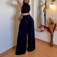 thumbnail image 3 of Pantalones Conjunto de pantalón de 2 piezas para mujer Conjunto de ropa de salón estilo bohemio de pierna ancha para mujer (Negro XL) Kuymtek Negro T XL para Mujer, 3 of 6