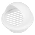 thumbnail image 4 of KALLORY Couvercle de Ventilation Rond en Plastique Blanc pour Sécheuse Extérieur, Écran de Protection pour Installation Murale, 4 of 8