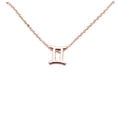 thumbnail image 2 of Collar COLGANTE Qarigey de Doce signos del zodiaco Geminis en oro rosa, 2 of 6
