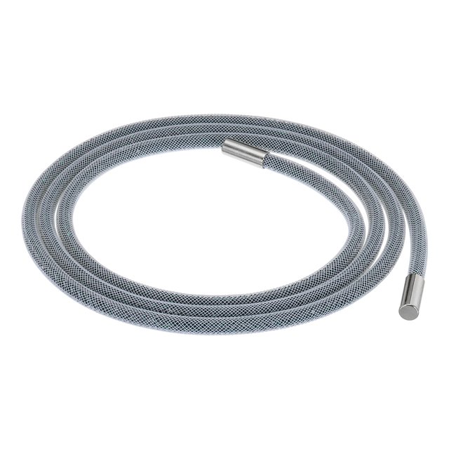 Unique Bargains 1.5 Yard 6 mm Rhinestone Tube Rope Diamond String for Trouser Drawstring Sweaters White Mesh Deep Green Diamond