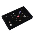 thumbnail image 3 of MGAXYFF Velvet Ring Jewelry Display Trays, Cufflinks Showcase Holder Organizer, Black, 3 of 5
