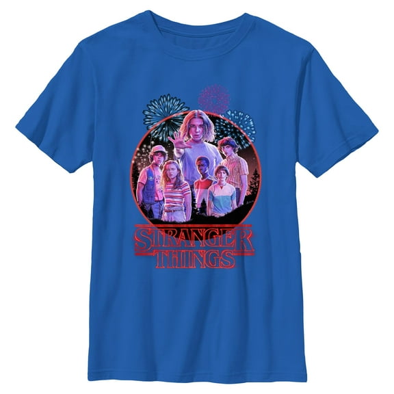 Netflix Boy's Stranger Things Friends And Fireworks T Shirt