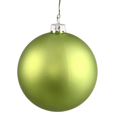 4in Flamingo Ornament Matte Lime Green UV Resistant Commercial Shatterproof Christmas Ball Ornament 4