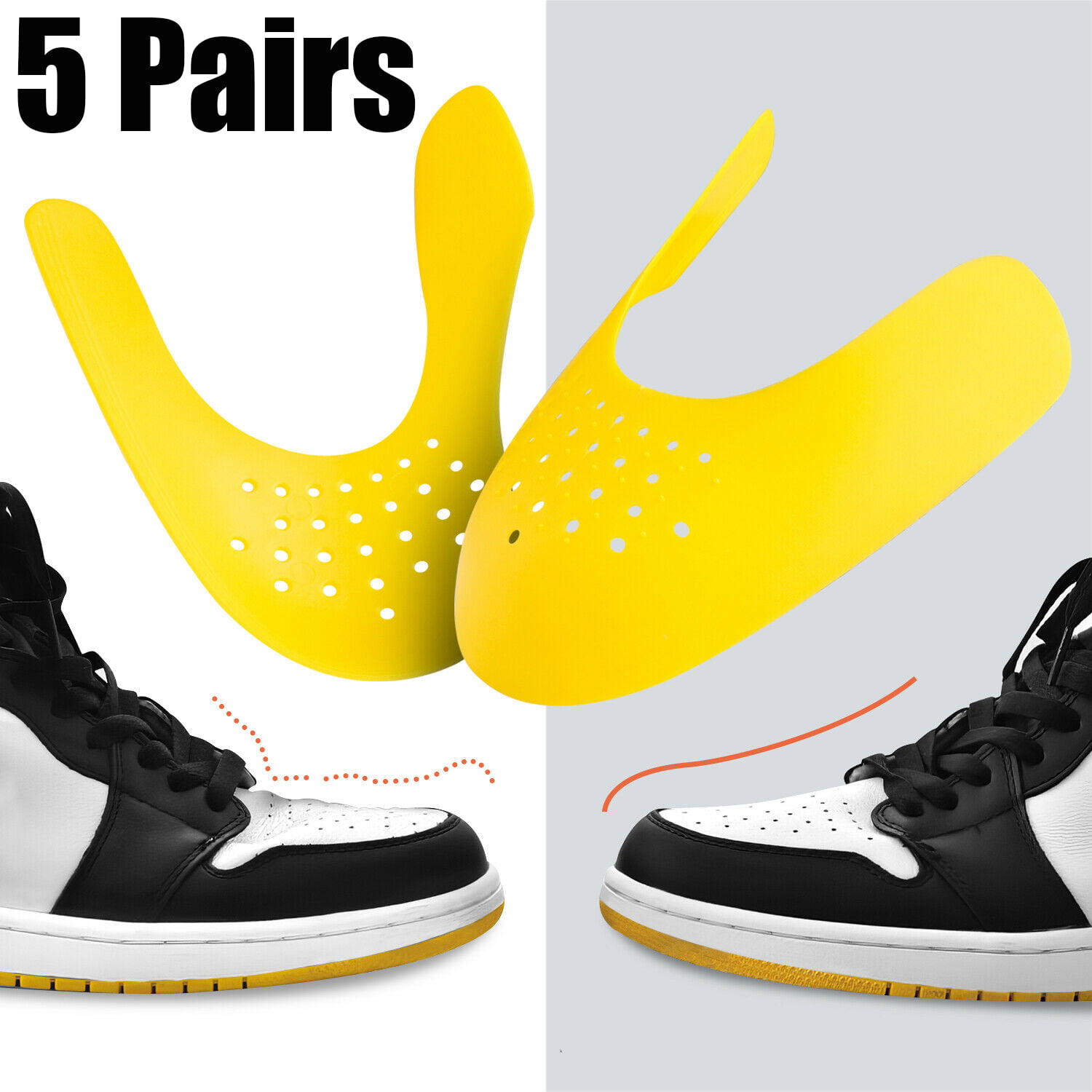 Shoe Anti Crease Shield 5 Pairs Toe Creasing Protector Preventer Sneaker Care 