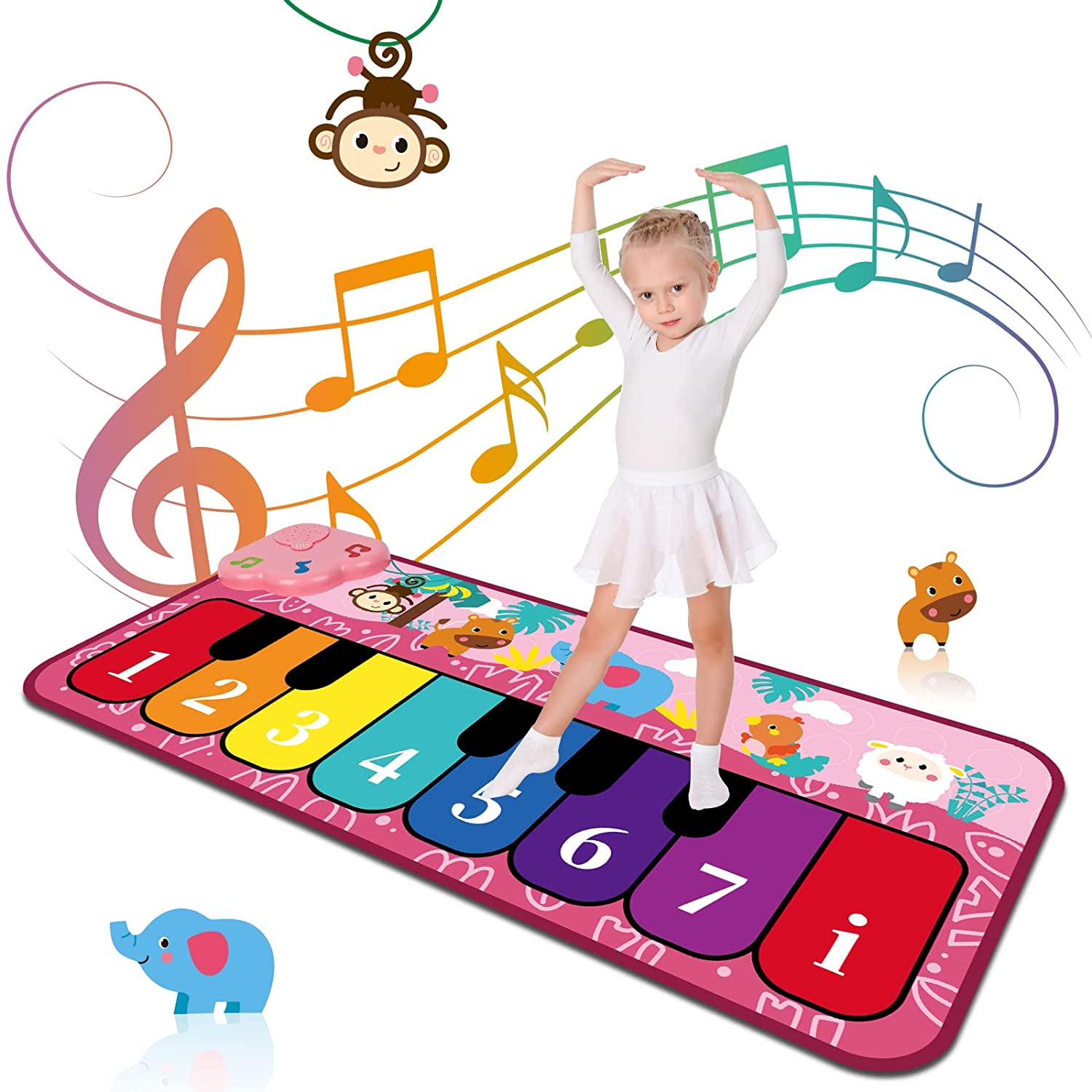 Zmoon Baby Piano Mat for Kids 1 2 3 4 5 Years Old，Dance Mat Musical Floor Keyboard Piano Mat for