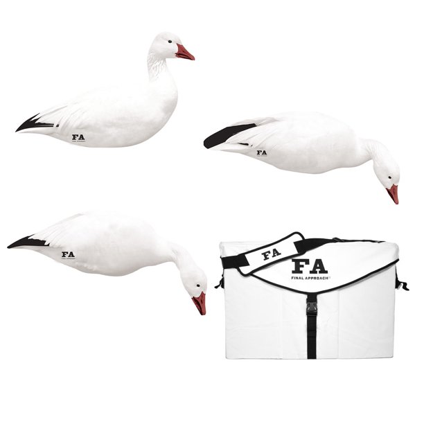 Final Approach Last Pass Snow Goose Silhouette Decoys With Structured