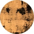 thumbnail image 1 of Ahgly Company Indoor Round Abstract Orange Modern Area Rugs, 6' Round, 1 of 4