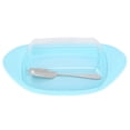 thumbnail image 4 of Plato para Mantequilla con Tapa Y Cuchillo de Corte Caja para Cortar Mantequilla en Forma de Barco Contenedor de Queso de Alimentaria para Cocina ANGGREK  Otros, 4 of 8
