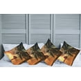 thumbnail image 6 of Ambesonne Beach Throw Pillow Cover 4 Pack, Havana Seashore Sunny, 24", Dark Green Pale Brown, 6 of 6