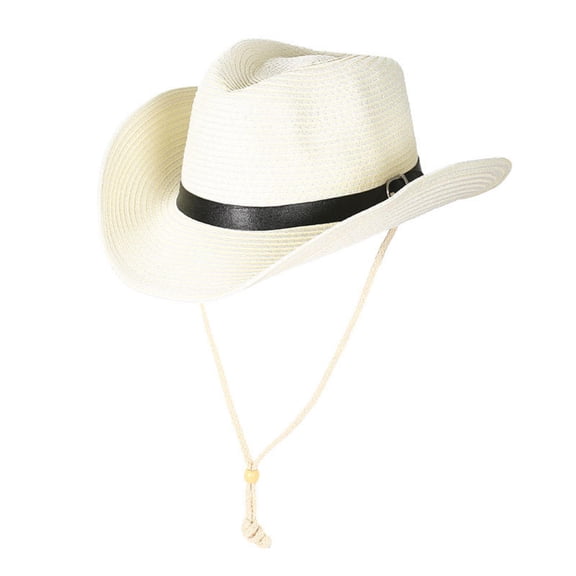 Men's Western Cowboy Hat Women's Beach Hat Sunscreen Large-brimmed Hat Summer Small Bowler Hat Sunshade Straw Hat