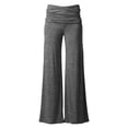 thumbnail image 3 of Coral Fold Over Yoga Pants 2026 Wide Leg Loose Fit Lounge Pant with Ruched Waist Sports Leggings for Yoga Sports Everyday(Grey,XS), 3 of 6