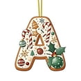 thumbnail image 4 of SDNall Christmas Tree Decorations, Christmas Tree Decoration 2D Acrylic Decoration Letter Pendant with 26 Letters Christmas Hanging Decoration Diy Crafts Christmas Home Decoration, 4 of 5