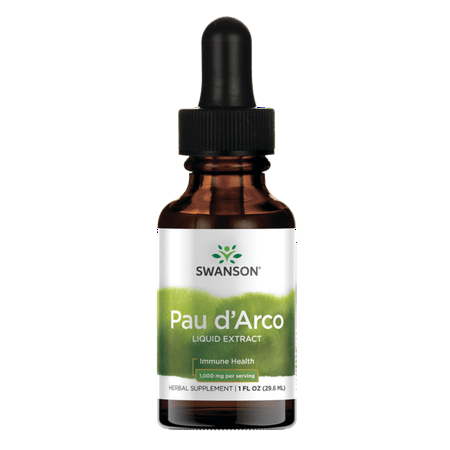 Swanson Pau D'Arco Bark Liquid Extract (Alcohol- and Sugar-Free) 1 fl oz Liquid