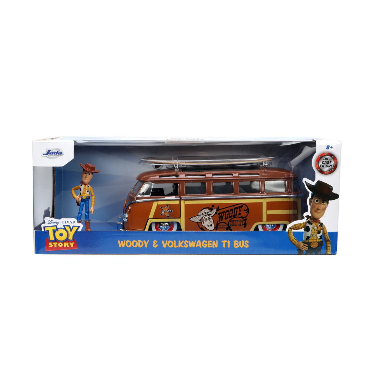 Jada Toys - Brandclub - Toy Story VW Surf Bus 1:24 with Woody Figure