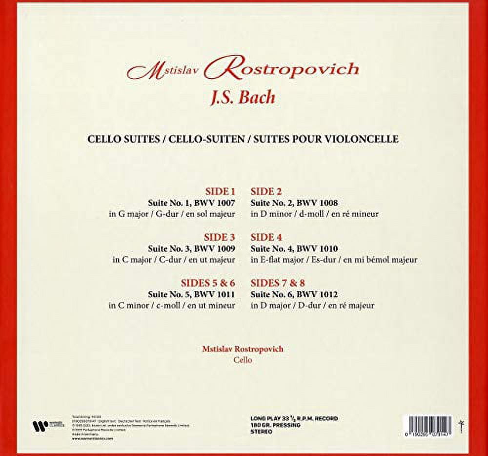 Mstislav Rostropovich - Bach: The Cello Suites - Music & Performance - Vinyl