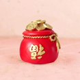 thumbnail image 4 of Argent Sac Chinois Feng Shui Figurine Table Feng Atrract Bonne Chance Bonheur A, 4 of 4