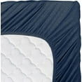 thumbnail image 5 of Road Trip America Jersey Sheet Set - 4 Pieces Queen Cotton Sheets Set - Stretchable Ultrasoft Luxury Knit Bed Linen (Navy Blue, Queen), 5 of 5