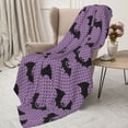 thumbnail image 6 of Throw Blanket for Couch Sofa and Bed, halloween bat print Super Soft Plush Throw Blanket, Fuzzy Cuteness Comfy Warm Washable Flannel Blanket & Throws for All Season 40"x30", 6 of 7