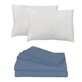thumbnail image 1 of Juego de Sábanas Matrimonial Basic Azul Acero + 2 Almohadas Frosty, 1 of 9