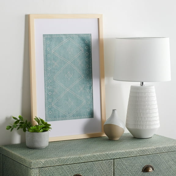 SAFAVIEH Kotori 23 in. Framed Textile Wall Art, Sage/Ivory