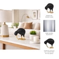 thumbnail image 5 of Decorative Kiwi Bird Sculpture Accent for Home Decor - Ornaments for Bathroom, Office, and Living Room Display - Modern Metal Figurine for Shelf or Coffee Table Styling - 8", Black & Gold, 5 of 13