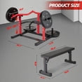 thumbnail image 3 of Heavy Duty Chest Press Machine–Independent Converging Arms–Adjustable Flat Bench–1250LBS Capacity – Versatile Bench Press Rack–Chest & Shoulder Workout Equipment–Red putter with pedal upgraded version, 3 of 8