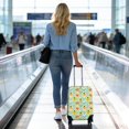 thumbnail image 5 of Pioneer Flower Floral Print Pattern Luggage Cover,Stretch Luggage Protective Sleeve with Top & Side Openings, Reinforced Stitching Gift Ideas for Students Professionals,S(18-20in), 5 of 7