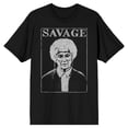 thumbnail image 5 of Golden Girls Golden Girls Sophia Is Savage Mens Tee on Black Adult Crew Neck Short Sleeve T-shirt - 4XLB, 5 of 7