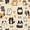 Beige, variant on Cute Dog Patterns Wallpaper, Minimalist Aesthetic Quirky Style, Self adhesive and removable, waterproof Wall Decoration for Bedroom, Living Room, Drawer, Shelf, 17.7 * 118 in