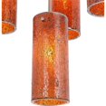 thumbnail image 3 of Woodbridge Lighting Pyramid 5-Light Glass Pendant in Satin Nickel/Amber, 3 of 5