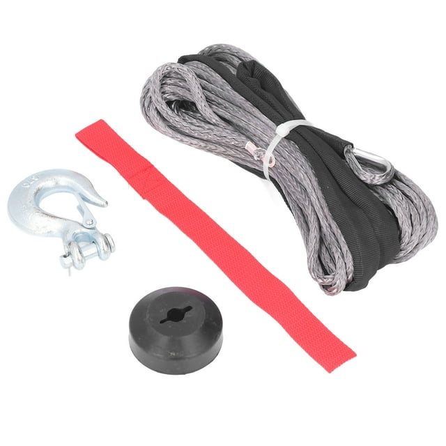 Winch Hook,Winch Rope Kit with Synthetic Winch Rope Kit Winch Recovery Cable Best in its Class