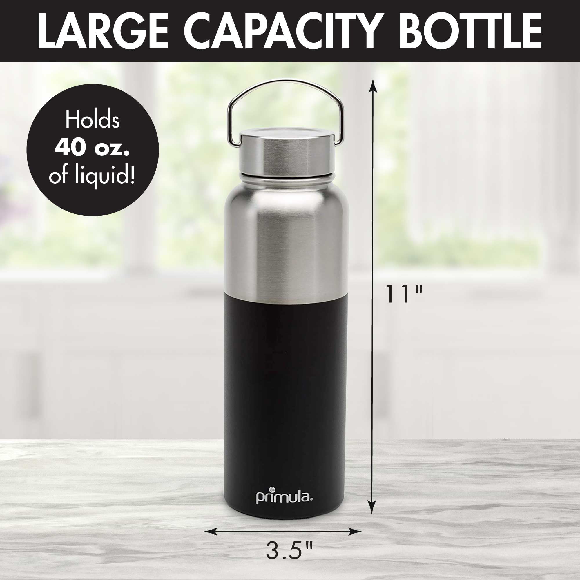 Primula Twist Vacuum-Sealed Stainless Steel Thermal Insulated Water Bottle Flask, 24 Hours Cold, 8 Hours Hot, Reusable Thermos, Double Walled, 18