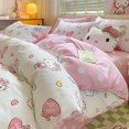 thumbnail image 1 of Kawaii Sanrios Hello Kitty Bedding Four-Piece Set Cute Cotton Soft Comfort Sets Quilt Cover Bed Quilt Covers Pillowcases Bed Set RJ, 1 of 7