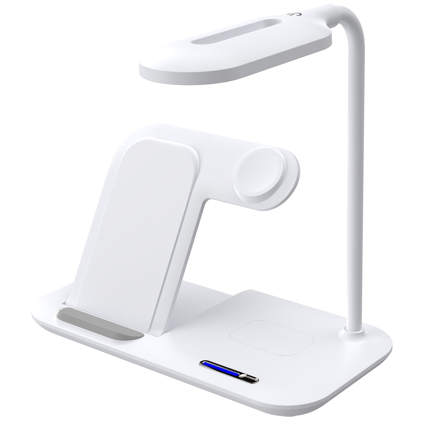 4in1 Multifunctional LED Desk Lamp with Foldable Wireless Charger 15W Qi Charger for iPhone/Android, Airpods, Apple Watch/iWatch Compatible