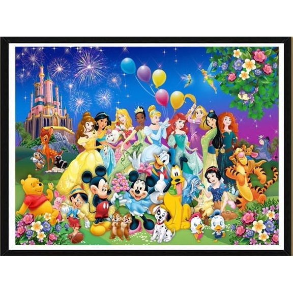 Princess Theme DIY Diamond Painting Kits for Adult，5D Full Drill Craft Painting Kits Home Wall Decor，12 x 16 inch.